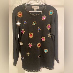 Black Embellished Sweater